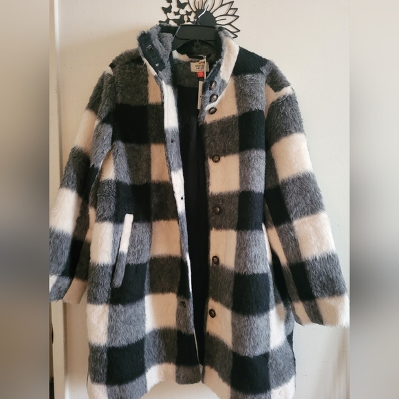 Marine Layer Stephanie Gingham Coat - Picture 2 of 8